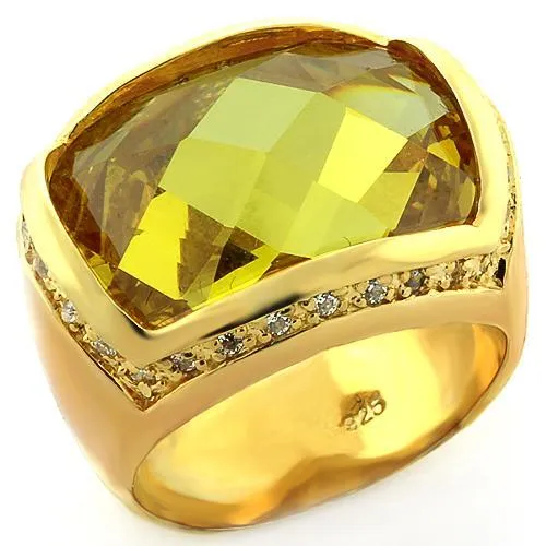 Rings Alamode LOAS819 Gold 925 Sterling Silver Ring with AAA Grade CZ in Topaz Rings Alamode LOAS819 Gold 925 Sterling Silver Ring with AAA Grade CZ in Topaz