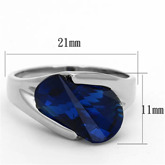 Rings Alamode LOS642 Silver 925 Sterling Silver Ring with Synthetic Synthetic Glass in Montana