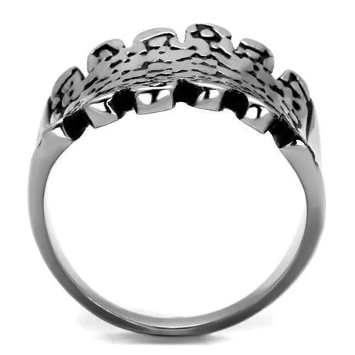 Rings Alamode TK2500 High polished no plating Stainless Steel Ring with Epoxy in Jet