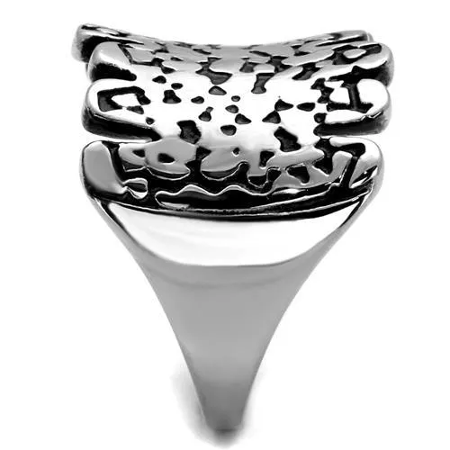 Rings Alamode TK2500 High polished no plating Stainless Steel Ring with Epoxy in Jet