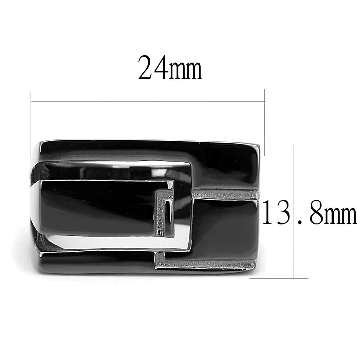 Rings Alamode TK3272 IP Light Black IP Gun Stainless Steel Ring with No Stone