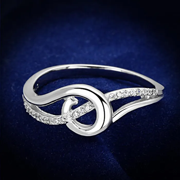 Rings Alamode TS142 Rhodium 925 Sterling Silver Ring with AAA Grade CZ in Clear Rings Alamode TS142 Rhodium 925 Sterling Silver Ring with AAA Grade CZ in Clear