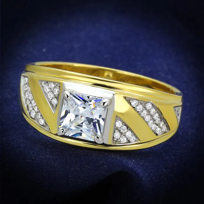 Rings Alamode TS247 GoldRhodium 925 Sterling Silver Ring with AAA Grade CZ in Clear Rings Alamode TS247 GoldRhodium 925 Sterling Silver Ring with AAA Grade CZ in Clear
