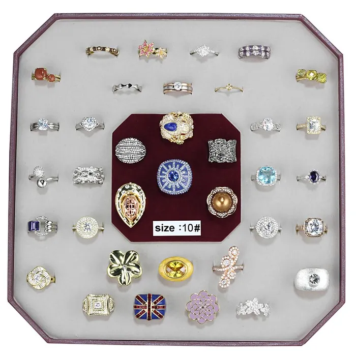 Rings Alamode VK014SIZE10 Assorted Brass Ring with Assorted in Assorted