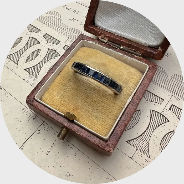 Rings Art Deco Style Sapphire Eternity Ring 21stfinds