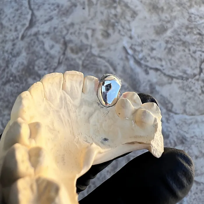 Rings Bling Cartel Admin 925 Sterling Silver CZ Single Cap Iced Bling Out Custom Tooth
