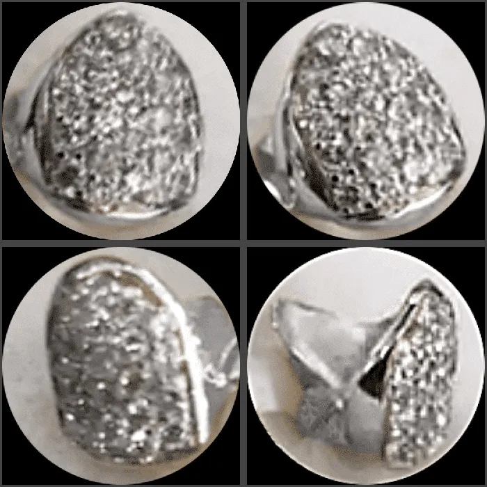 Rings Bling Cartel Admin 925 Sterling Silver CZ Single Cap Iced Bling Out Custom Tooth