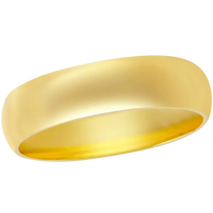 Rings Classic Classic Unisex Gold 6mm Engagement Band Ring GR06