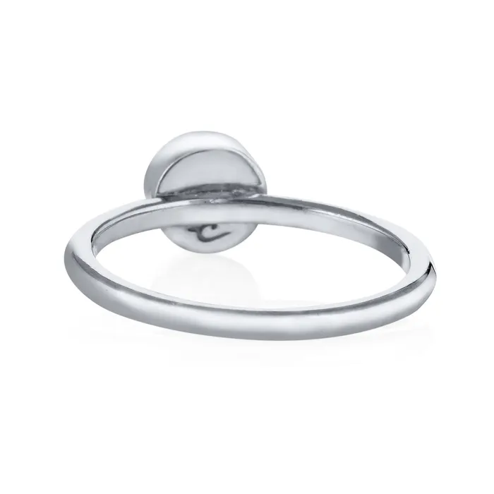 Rings closebymejewelry 5mm Circle Stacking Cremation Ring in 14K White Gold