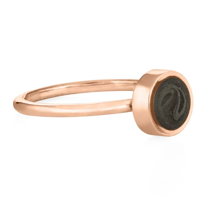 Rings closebymejewelry 8mm Circle Stacking Cremation Ring in 14K Rose Gold