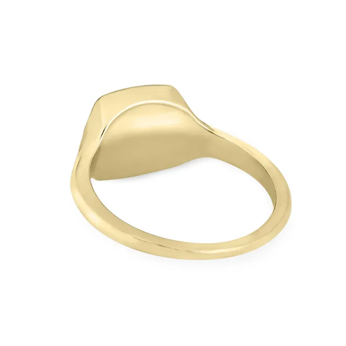 Rings closebymejewelry Anchor Signet Cremation Ring in 14K Yellow Gold