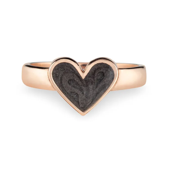 Rings closebymejewelry Imprint Heart Cremation Ring in 14K Rose Gold