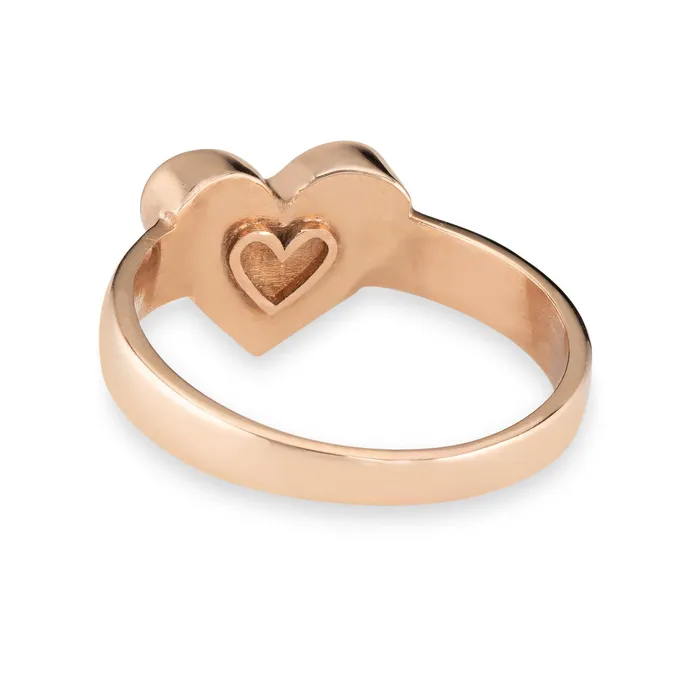 Rings closebymejewelry Imprint Heart Cremation Ring in 14K Rose Gold