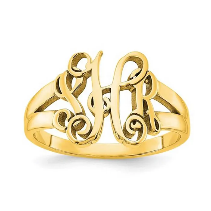 Rings deBebians 14kt Gold Monogram Ring