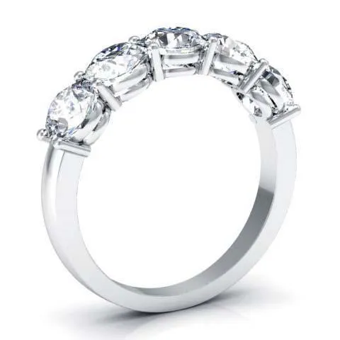 Rings deBebians 200cttw Shared Prong Round Brilliant GIA Certified Diamond Five Stone Ring