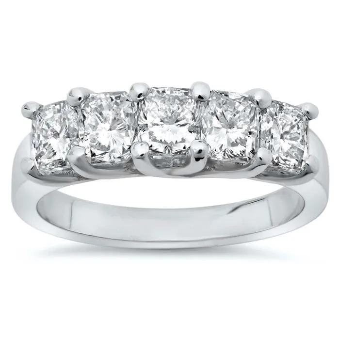 Rings deBebians 300cttw Trellis Princess Cut Diamond Five Stone Ring