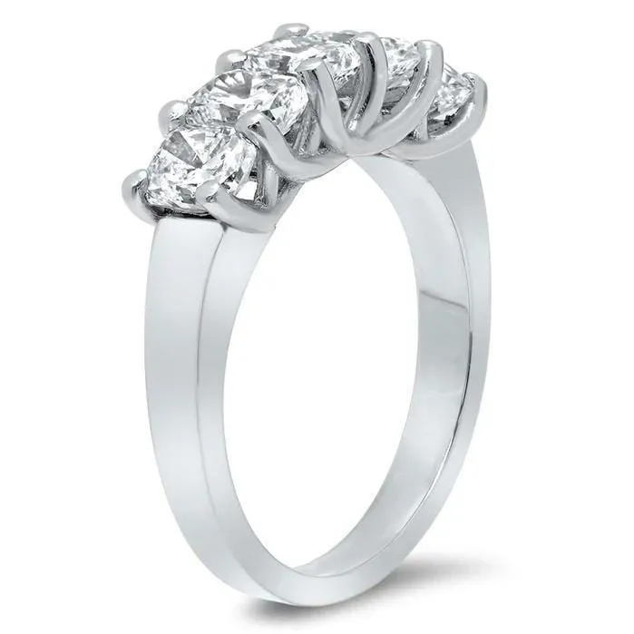 Rings deBebians 300cttw Trellis Princess Cut Diamond Five Stone Ring