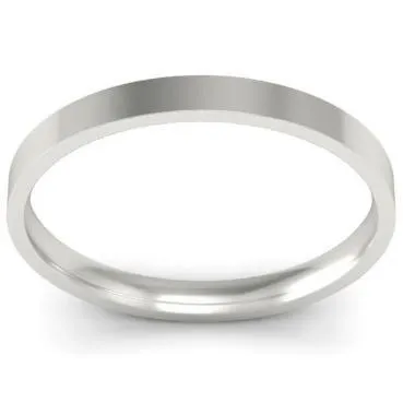 Rings deBebians Thin Simple Platinum Wedding Ring 2mm