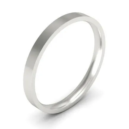 Rings deBebians Thin Simple Platinum Wedding Ring 2mm