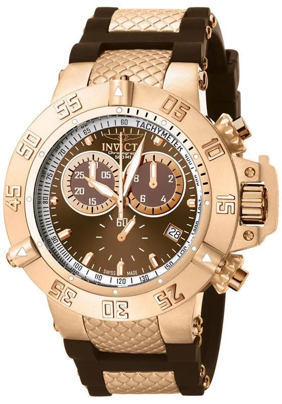 Rings Invicta Invicta 5510 Mens Subaqua Collection Rose GoldTone Chonograph Watch