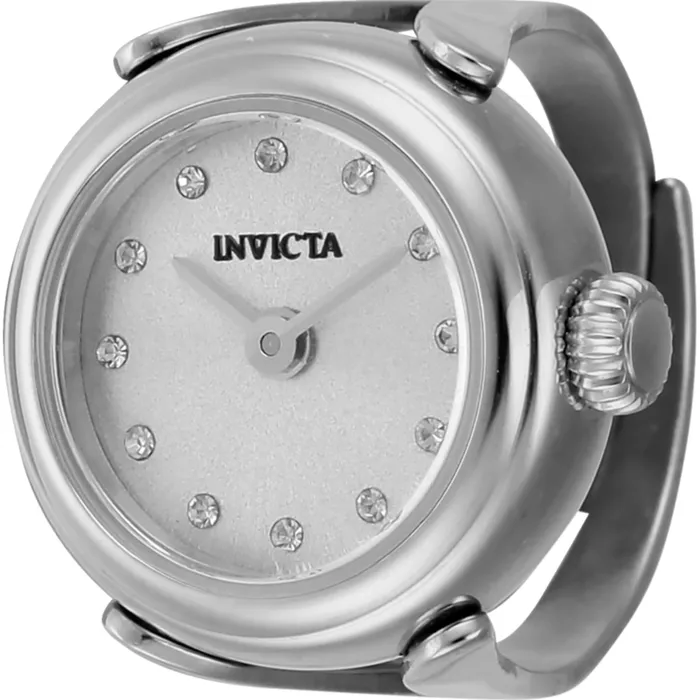 Rings Invicta Invicta Womens Ring Watch Mini Quartz Stainless Steel Case Silver Dial 44480 Rings Invicta Invicta Womens Ring Watch Mini Quartz Stainless Steel Case Silver Dial 44480