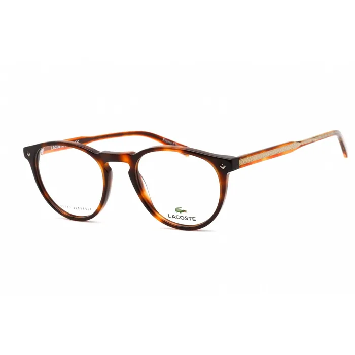 Rings Lacoste Lacoste Mens Eyeglasses Clear Demo Lens Blonde Havana Plastic Frame L2601ND 218