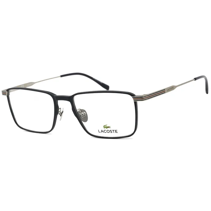 Rings Lacoste Lacoste Mens Eyeglasses Semimatte Blue and Silver Rectangular Frame L2285E 400 Rings Lacoste Lacoste Mens Eyeglasses Semimatte Blue and Silver Rectangular Frame L2285E 400