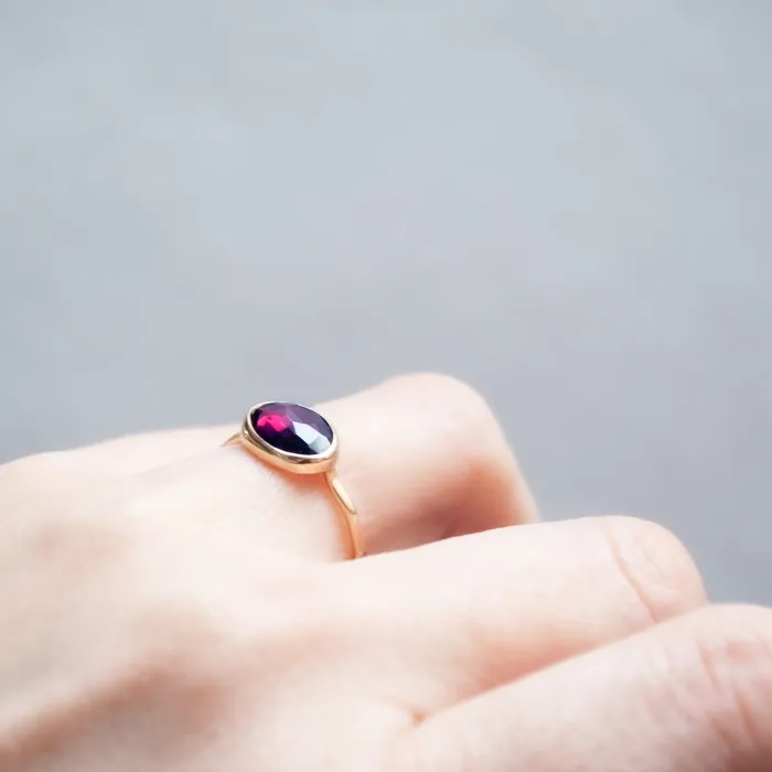 Rings Melissa Joy Manning Garnet Ring
