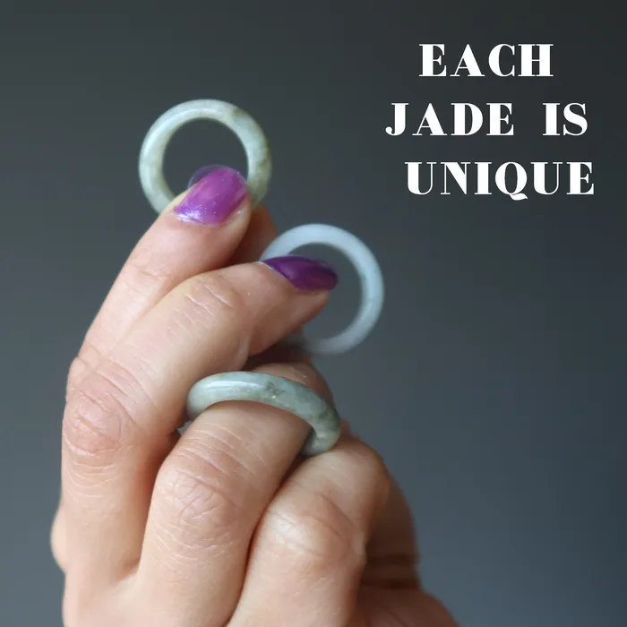 Rings Satin Crystals Jade Ring Real Green Jadeite Good Fortune Crystal
