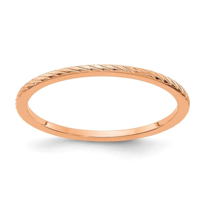 Rings Stackable Expressions 14K Rose Gold 12mm Twisted Wire Pattern Stackable Band STK22120R Rings Stackable Expressions 14K Rose Gold 12mm Twisted Wire Pattern Stackable Band STK22120R