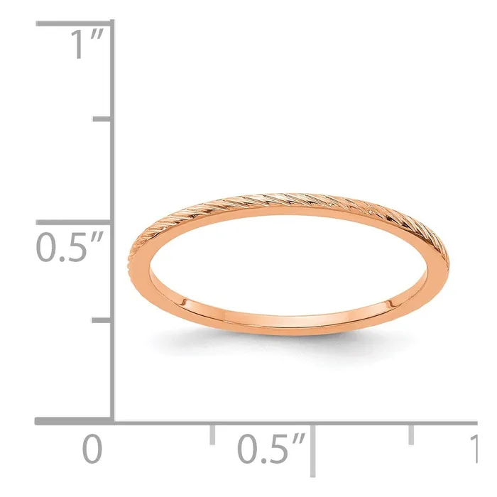 Rings Stackable Expressions 14K Rose Gold 12mm Twisted Wire Pattern Stackable Band STK22120R Rings Stackable Expressions 14K Rose Gold 12mm Twisted Wire Pattern Stackable Band STK22120R