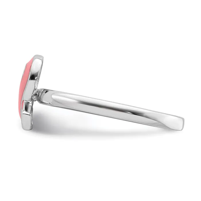 Rings Stackable Expressions Sterling Silver Stackable Expressions Pink Enameled Awareness Ribbon Ring QSK948 Rings Stackable Expressions Sterling Silver Stackable Expressions Pink Enameled Awareness Ribbon Ring QSK948