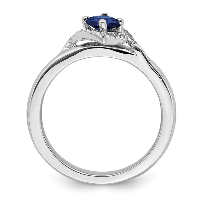 Rings Stackable Expressions Sterling Silver Stackable Expressions Polished Cr Sapphire Dia Ring QSK649 Rings Stackable Expressions Sterling Silver Stackable Expressions Polished Cr Sapphire Dia Ring QSK649