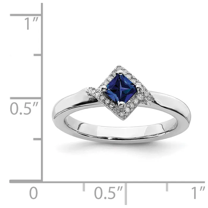 Rings Stackable Expressions Sterling Silver Stackable Expressions Polished Cr Sapphire Dia Ring QSK649 Rings Stackable Expressions Sterling Silver Stackable Expressions Polished Cr Sapphire Dia Ring QSK649