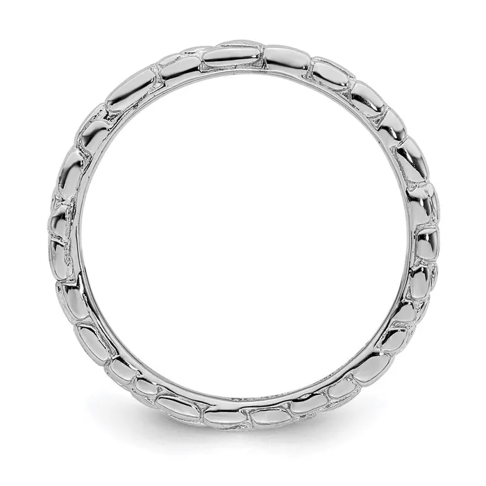 Rings Stackable Expressions Sterling Silver Stackable Expressions Rhodium Twisted Ring QSK179 Rings Stackable Expressions Sterling Silver Stackable Expressions Rhodium Twisted Ring QSK179