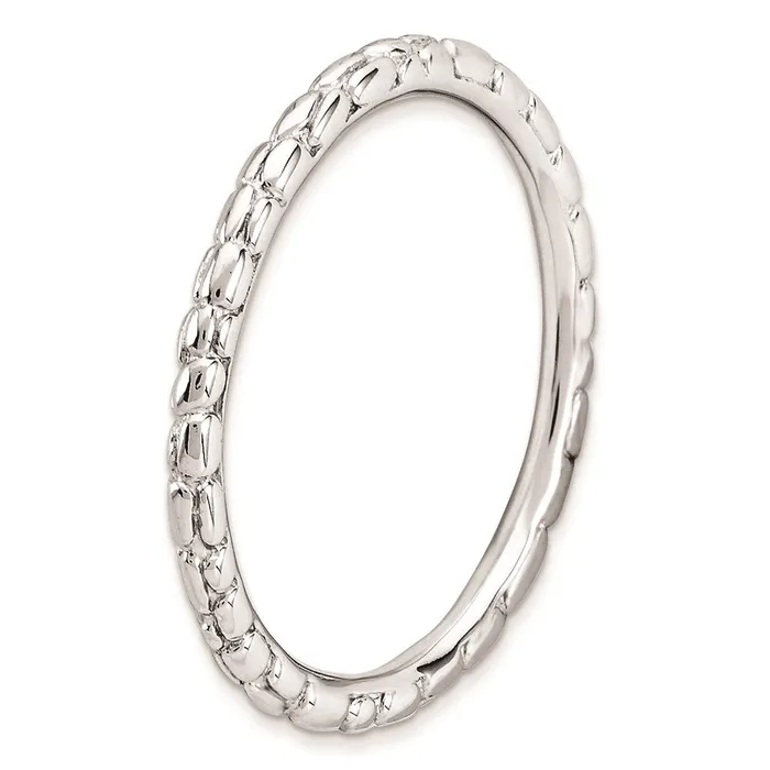 Rings Stackable Expressions Sterling Silver Stackable Expressions Rhodium Twisted Ring QSK179 Rings Stackable Expressions Sterling Silver Stackable Expressions Rhodium Twisted Ring QSK179