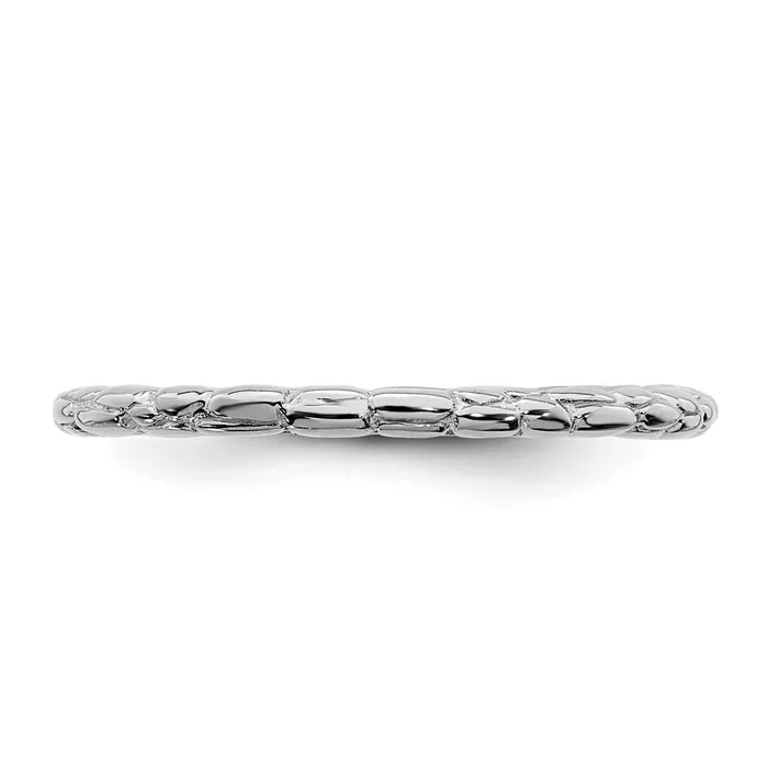 Rings Stackable Expressions Sterling Silver Stackable Expressions Rhodium Twisted Ring QSK179 Rings Stackable Expressions Sterling Silver Stackable Expressions Rhodium Twisted Ring QSK179