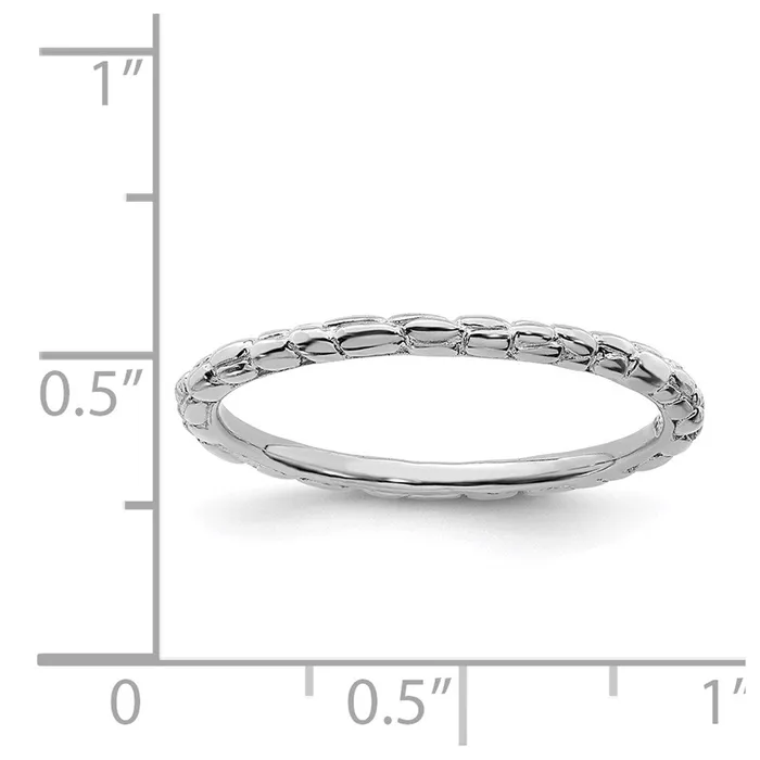 Rings Stackable Expressions Sterling Silver Stackable Expressions Rhodium Twisted Ring QSK179 Rings Stackable Expressions Sterling Silver Stackable Expressions Rhodium Twisted Ring QSK179