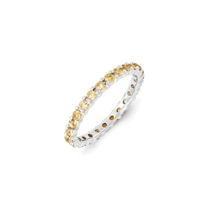 Rings Sterling Silver Stackable Expressions Citrine Ring QSK1217 Stackable Expressions Rings Sterling Silver Stackable Expressions Citrine Ring QSK1217 Stackable Expressions