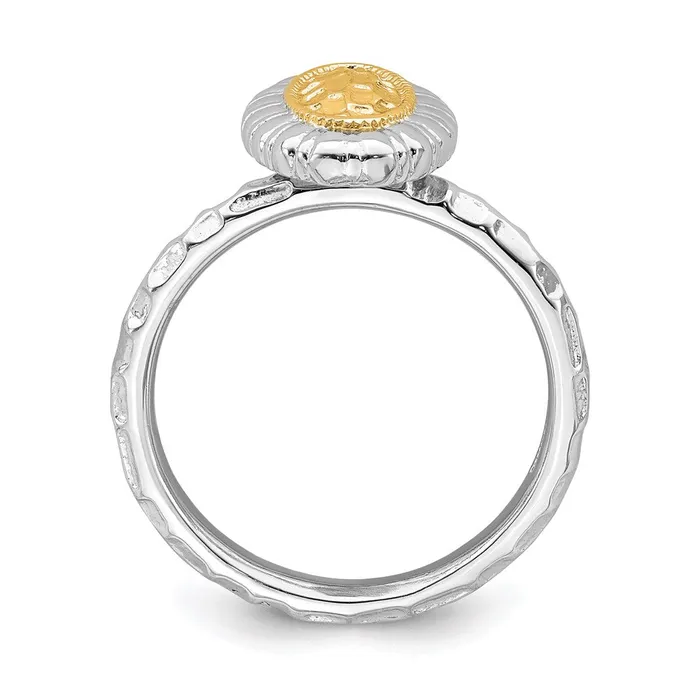 Rings Sterling Silver Stackable Expressions Goldplated Oval Ring QSK1607 Stackable Expressions Rings Sterling Silver Stackable Expressions Goldplated Oval Ring QSK1607 Stackable Expressions