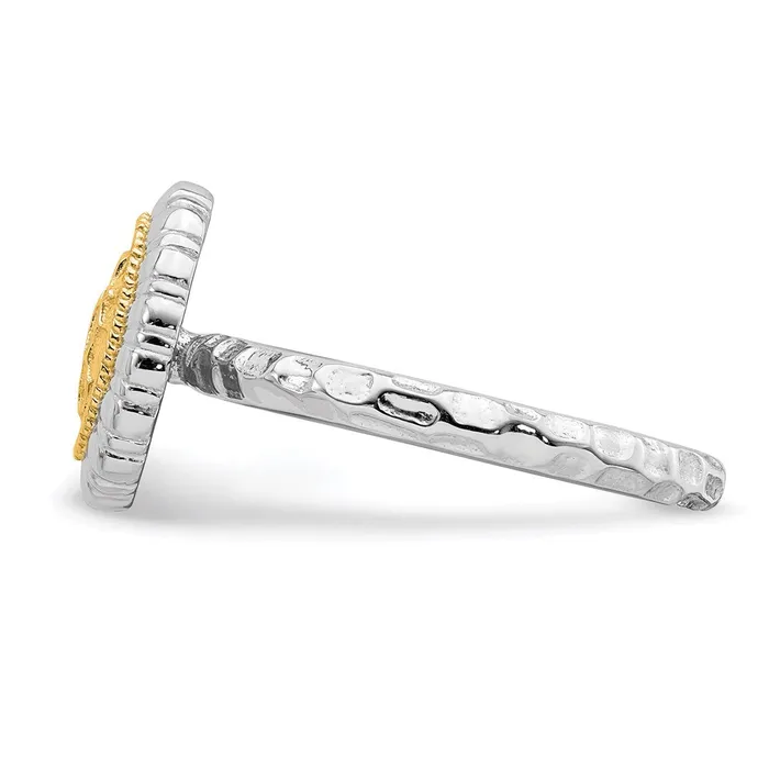 Rings Sterling Silver Stackable Expressions Goldplated Oval Ring QSK1607 Stackable Expressions Rings Sterling Silver Stackable Expressions Goldplated Oval Ring QSK1607 Stackable Expressions