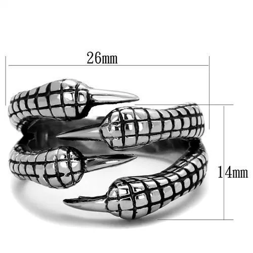 Rings TK1881 High polished no plating Stainless Steel Ring with No Stone Alamode