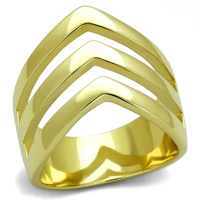 Rings TK2733 IP GoldIon Plating Stainless Steel Ring with No Stone Alamode