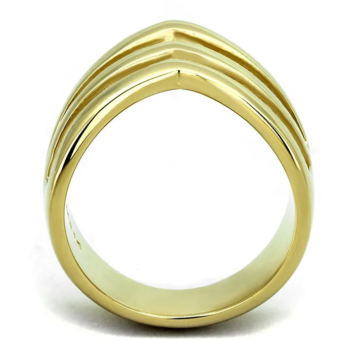Rings TK2733 IP GoldIon Plating Stainless Steel Ring with No Stone Alamode