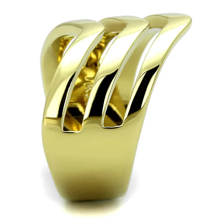 Rings TK2733 IP GoldIon Plating Stainless Steel Ring with No Stone Alamode