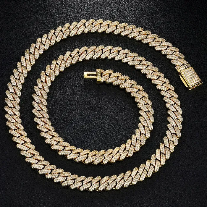 Rings VVS Jewelry 9mm VVS Moissanite Diamond 925 Sterling Silver Vermeil Cuban Chain