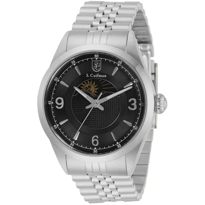 S Coifman Mens Quartz Watch Day and Night Indicator Silver Tone Bracelet SC0427 S Coifman Bracelets S Coifman Mens Quartz Watch Day and Night Indicator Silver Tone Bracelet SC0427 S Coifman Bracelets