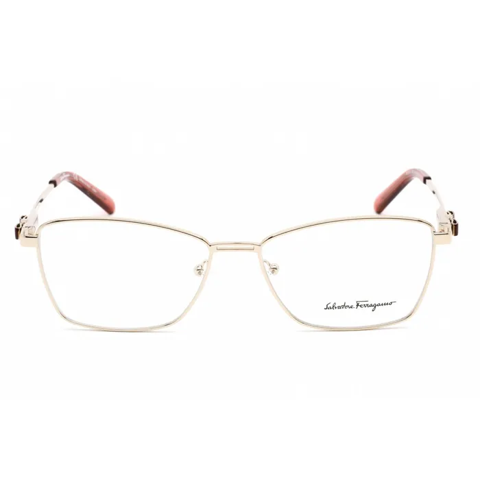 Salvatore Ferragamo Earrings Salvatore Ferragamo Mens Eyeglasses Cat Eye Shiny Light Gold Frame SF2198 729
