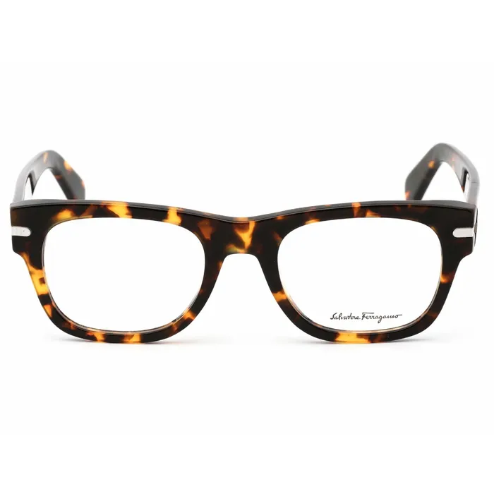 Salvatore Ferragamo Rings Salvatore Ferragamo Mens Eyeglasses Tortoise Square Frame Demo Lens SF2896 214