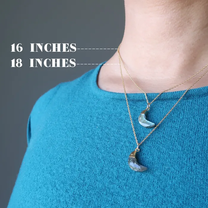 Satin Crystals Labradorite Necklace Rainbow Moon 24Karat Gold Necklaces